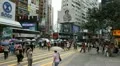 Hong Kong Crowds Rush Hour Shopping Area, Crowded Street, Car, Bus Traffic HD Footage
