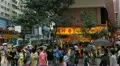 Hong Kong Crowds Rush Hour Shopping Area, Crowded Street, Car, Bus Traffic HD Footage