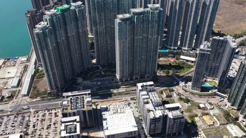 Hong Kong Data Center AI Cloud Infrastructure Aerial Stock Footage 332117962