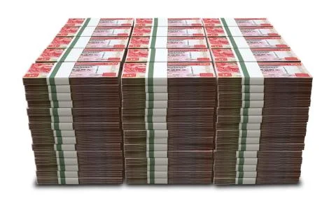 Hong kong dollar notes bundles stack Stock Illustration