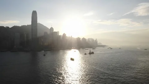 Hong Kong with a drone Stock Footage 98476219