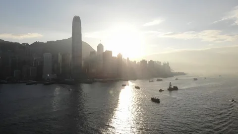 Hong Kong with a drone Stock Footage 98476658