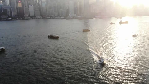 Hong Kong with a drone Stock Footage 98476933