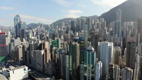 Hong Kong with a drone Stock Footage 98496022