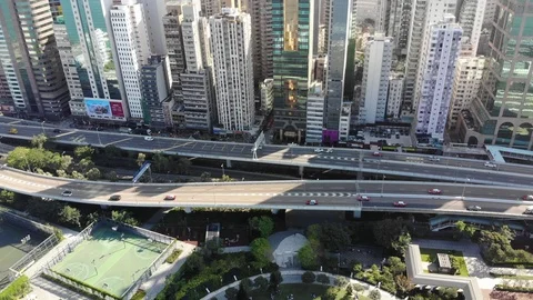 Hong Kong with a drone Stock Footage 98496327