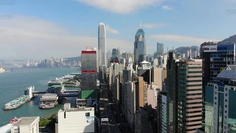 Hong Kong with a drone Stock Footage 98496580