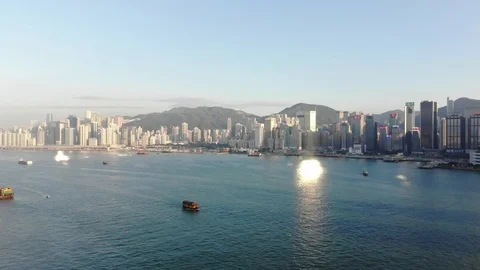 Hong Kong with a drone Stock Footage 98497527