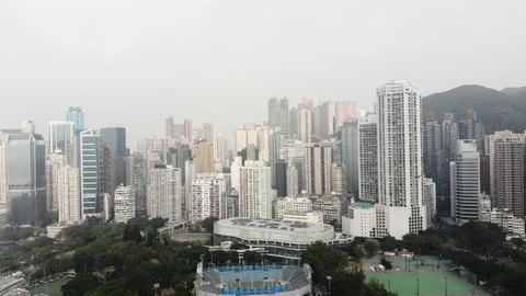 Hong Kong with a drone Stock Footage 98500633