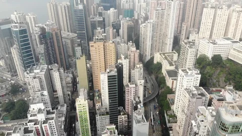 Hong Kong with a drone Stock Footage 98501503