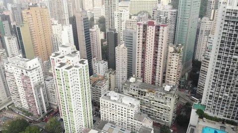 Hong Kong with a drone Stock Footage 98501698