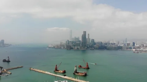 Hong Kong with a drone Stock Footage 98512422