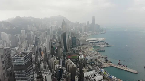 Hong Kong with a drone Stock Footage 98512982