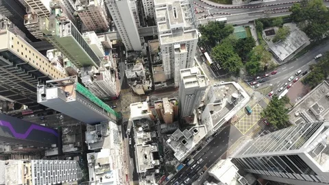 Hong Kong with a drone Stock Footage 98513486