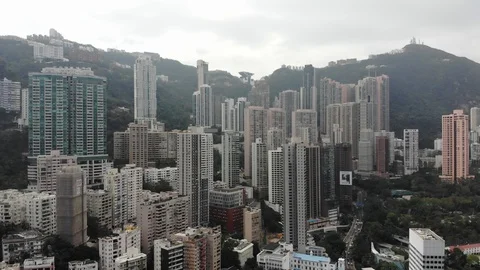 Hong Kong with a drone Stock Footage 98523722