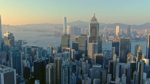 Hong Kong Drone 스톡 동영상 128406269