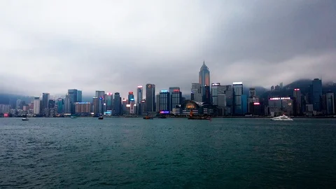Hong Kong Evening Timelapse  Stock Footage 111450701