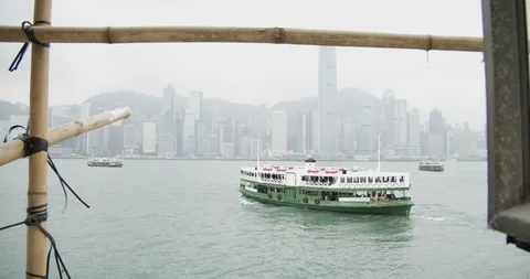 Hong Kong ferry Stockbeeldmateriaal 99754509