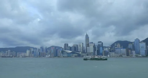 Hong Kong from the ferry 스톡 동영상 161868531