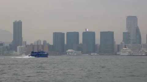Hong Kong Ferry Stock Footage 203665847