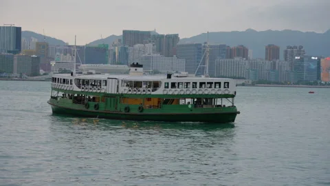 Hong kong ferry Stock Footage 241561231