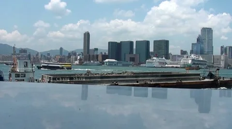 Hong kong - ferry view Stock Footage 8522397