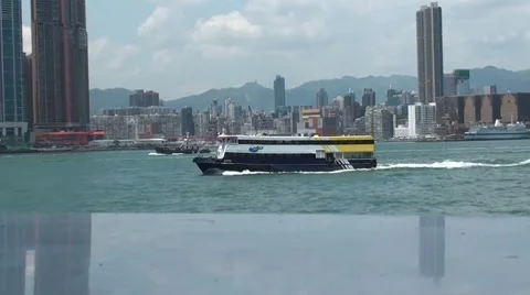 Hong kong - ferry view Stock Footage 8522428