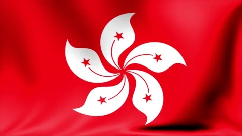 Hong Kong Flag. Background Seamless Looping Animation. 4K High Definition Video Stock Footage 71839932