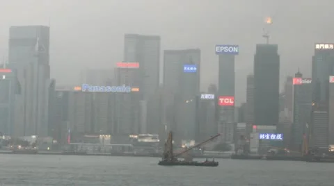 Hong Kong Harbor Stock Footage 12265546