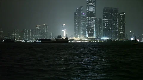 Hong Kong Harbor Stock Footage 35524499
