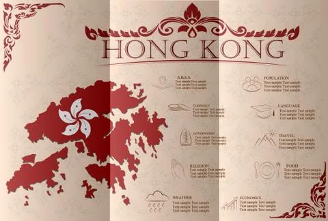 Hong Kong infographics, statistical data, sights. Vector illustration. Stockillustratie