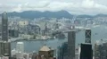 Hong Kong Island Skyline, Aerial View of Victoria Harbour, Kowloon Peninsula HD Footage