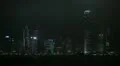 Hong Kong Island Skyline by night, Victoria Harbour, Kowloon, Ship, Skyscrapers HD Footage