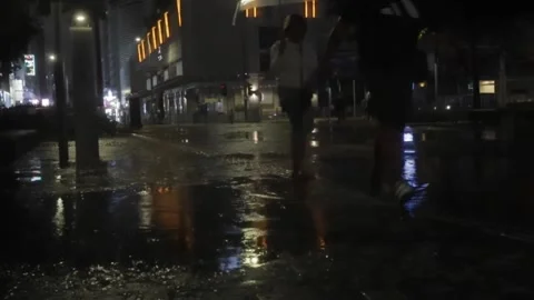 Hong Kong issues maximum storm alert as Ragasa hits city, Hong Kong, CN - 24 Sep Stock Footage 317698679