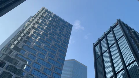 Hong Kong, Low Angle View of Modern Skyscrapers in Wan Chai Stock Footage 342616852