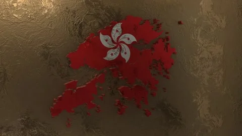 Hong Kong Map 库存影片 277924365
