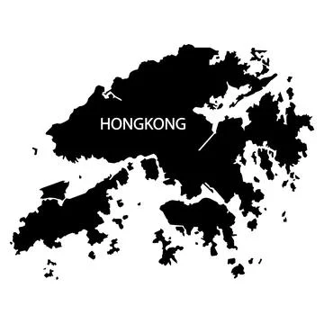 Hong Kong map Stock Illustration