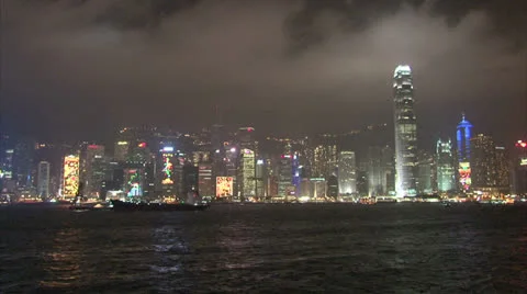 Hong Kong at night Stock-Footage 26683781