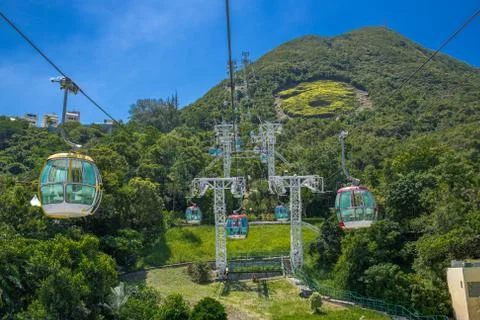 Hong Kong Ocean Park Cable Car Stock Photos