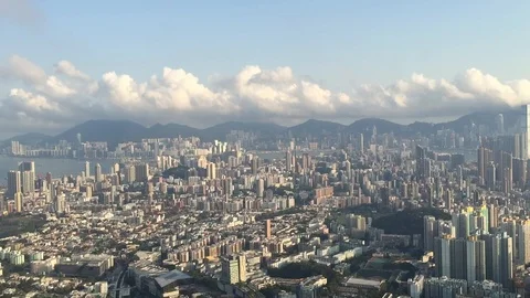 Hong Kong Panoramic View Stock Footage 114343558