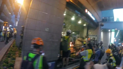 Hong kong protest 2019 Stock Footage 139190632
