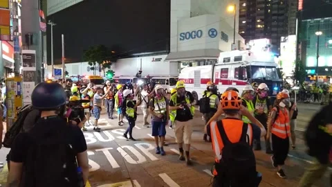 Hong Kong protest 2019 Stock Footage 219325678