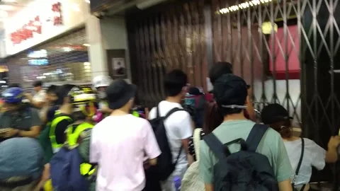 Hong Kong protest 2019 Video stock 219325764