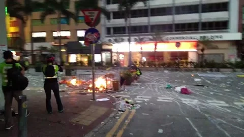 Hong Kong protest 2019 Stock Footage 219326088