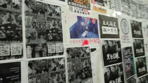 Hong Kong protest 2019 Video stock 219326156