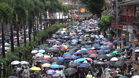 Hong Kong protest Vídeos de archivo 119160411