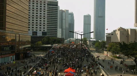 Hong Kong Protests Stock Footage 42892207