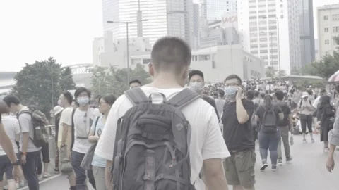 Hong Kong Protests Stock Footage 140629075