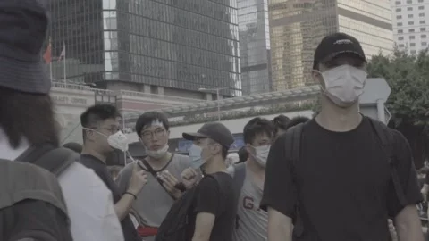Hong Kong Protests Stock Footage 140629172
