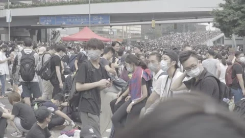 Hong Kong Protests Stock Footage 140629190