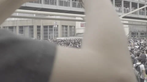 Hong Kong Protests Stock Footage 140629235